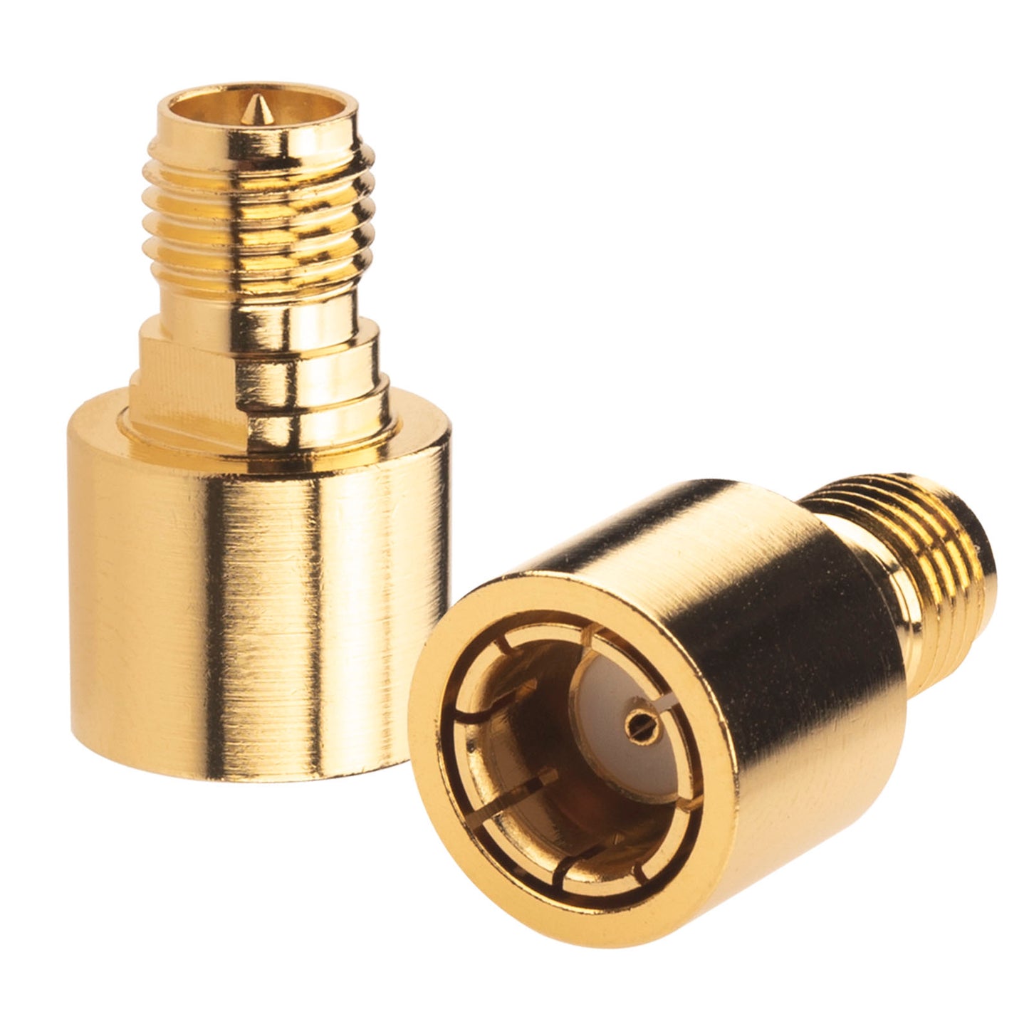 YILIANDUO SMA/RP-SMA Quick Coax Adapter Male to Female 50 Ohm DC-12GHz Gold-Plated Brass for Antennas Wifi CCTV SDR 2-Pack
