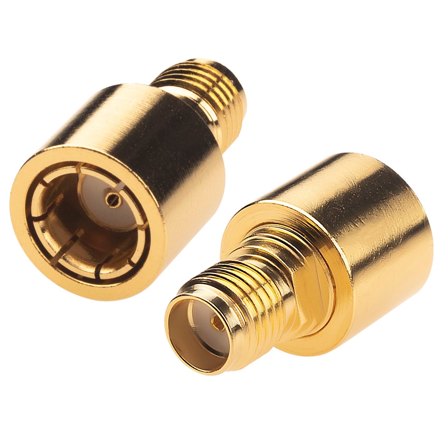 YILIANDUO SMA/RP-SMA Quick Coax Adapter Male to Female 50 Ohm DC-12GHz Gold-Plated Brass for Antennas Wifi CCTV SDR 2-Pack
