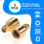 YILIANDUO SMA/RP-SMA Quick Coax Adapter Male to Female 50 Ohm DC-12GHz Gold-Plated Brass for Antennas Wifi CCTV SDR 2-Pack