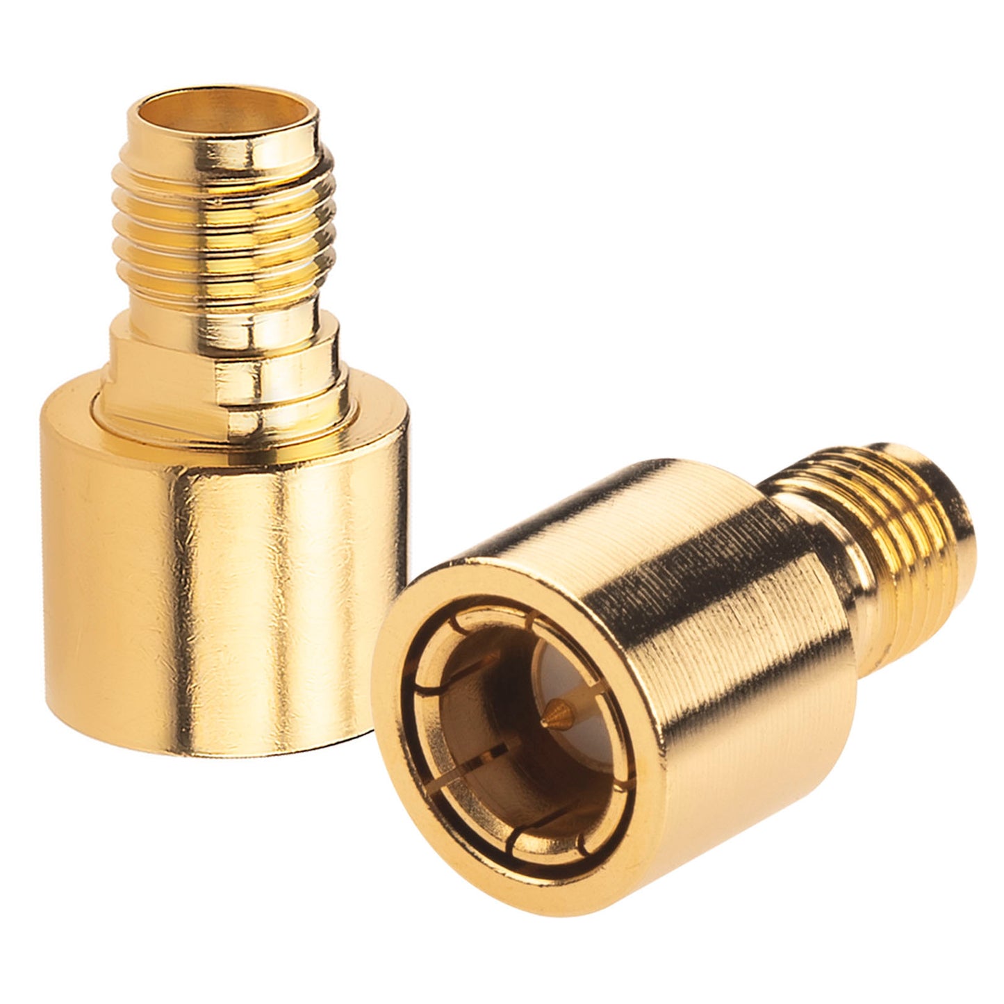 YILIANDUO SMA/RP-SMA Quick Coax Adapter Male to Female 50 Ohm DC-12GHz Gold-Plated Brass for Antennas Wifi CCTV SDR 2-Pack