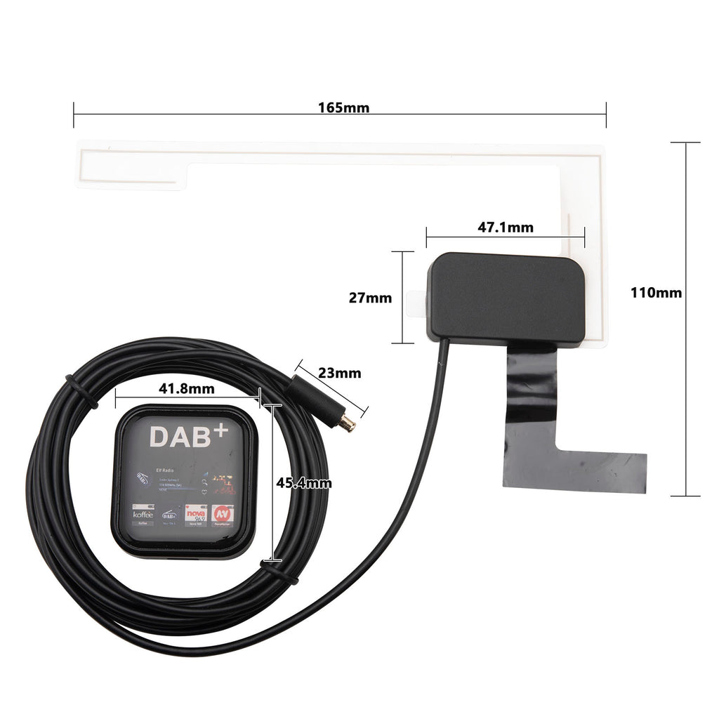 YILIANDUO Car DBA+ Digital Radio Receiver Car DAB Radio Adapter Antenna Kit USB DAB Digital Audio Transmission for Most Android Car Stereos