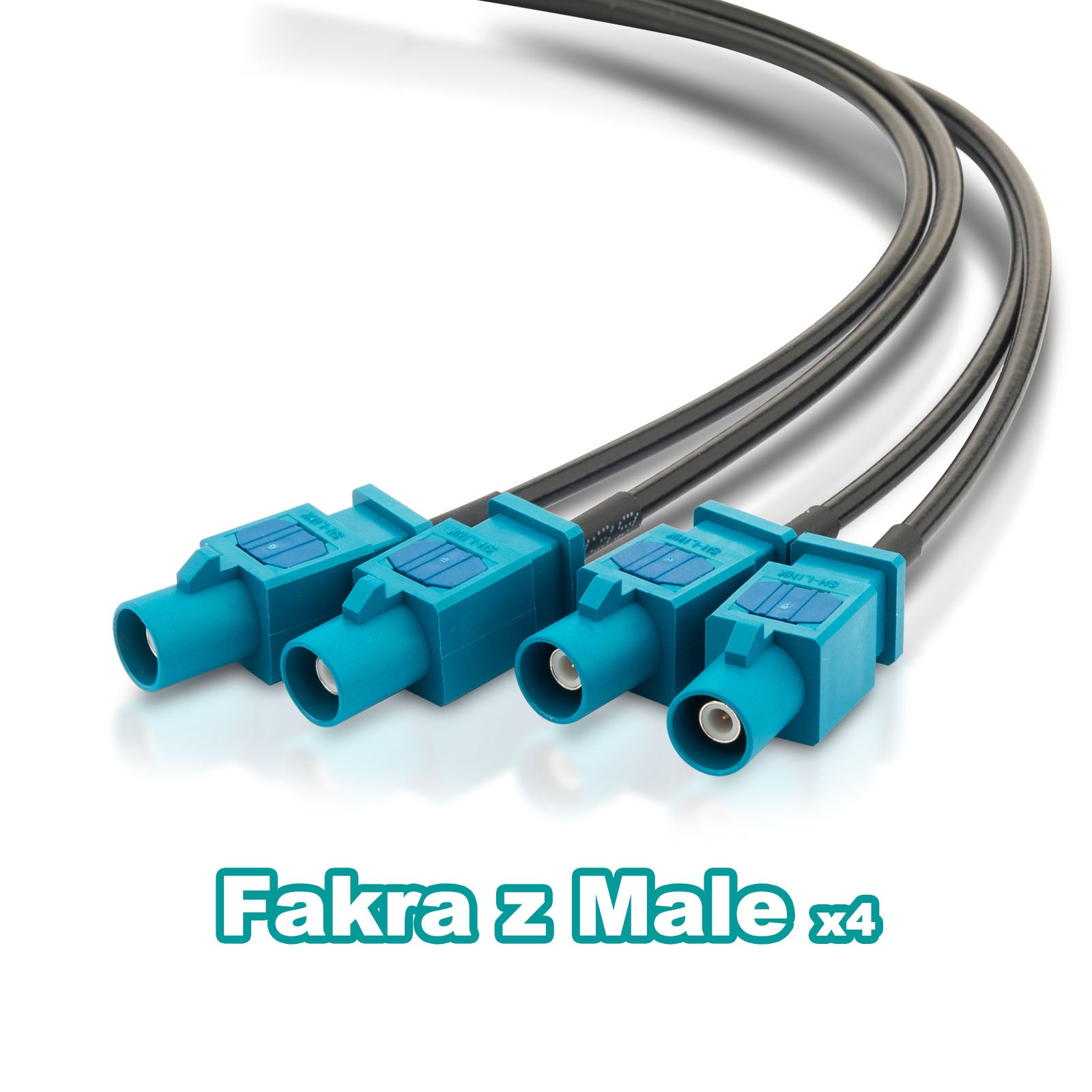 YILIANDUO Mini Fakra Connector Cable 4 in 1 Mini Fakra Z to 4 x Fakra/SMA Cable Universal Vehicle Video Cable for GPS Antenna Reverse Camera ASAS Car Satellite Radio