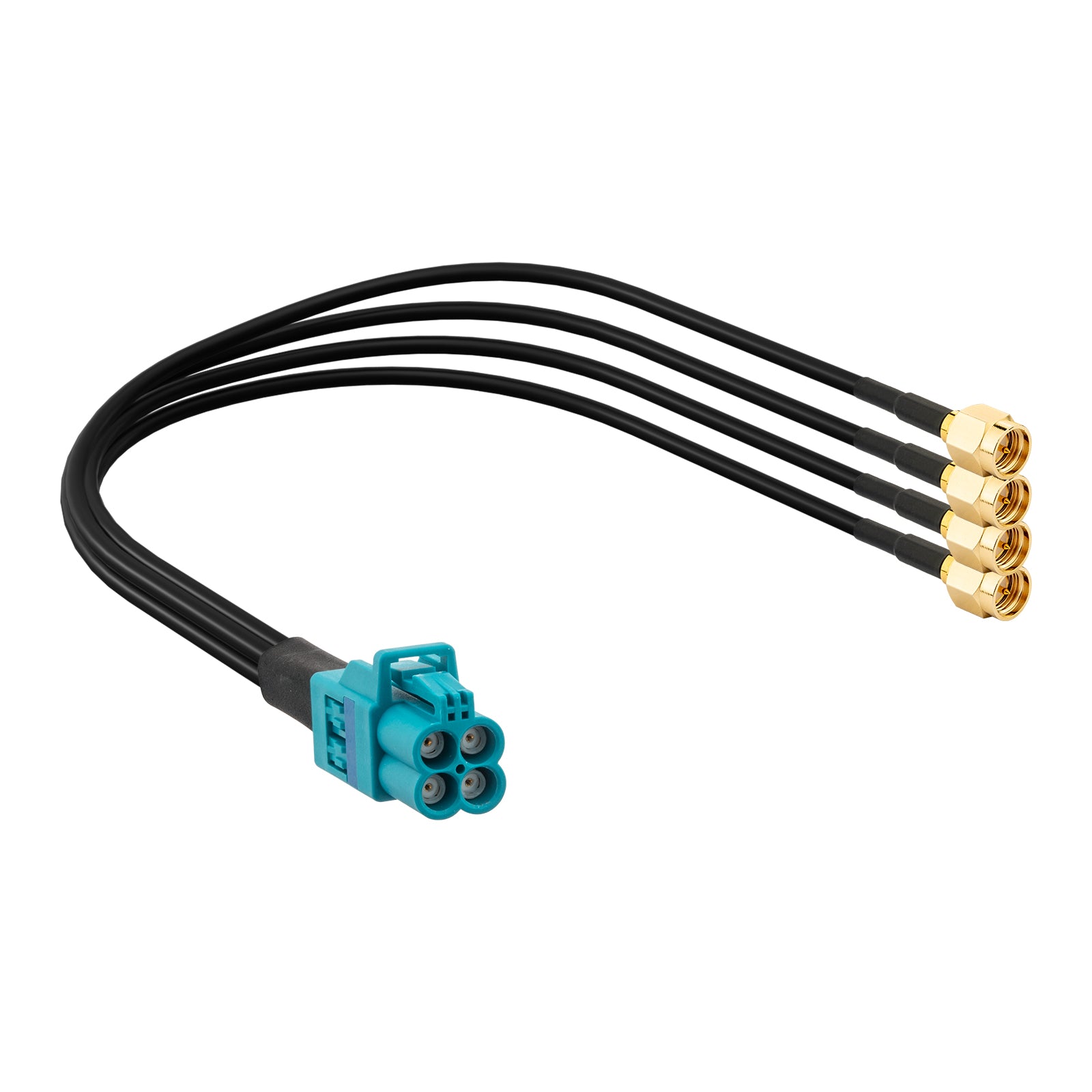 YILIANDUO 4 in 1 Mini Fakra Z to 4 x Fakra/SMA Splitter Cable Universal Vehicle Video Cable for GPS Antenna Reverse Camera ASAS Repair Car Satellite Radio