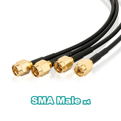 YILIANDUO 4 in 1 Mini Fakra Z to 4 x Fakra/SMA Splitter Cable Universal Vehicle Video Cable for GPS Antenna Reverse Camera ASAS Repair Car Satellite Radio