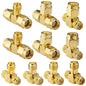 YILIANDUO SMA & RP-SMA 3-Way T-Splitter Adapter Kit (10-Pack) | 50Ω Gold-Plated Brass RF Adapter Kit DC-6GHz