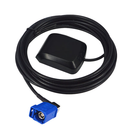 YILIANDUO Car Active GPS Antenna 90 Degree Fakra C Female Magnetic Base 3M RG174 Cable for Dash DVD Head Unit Stereo Navigation