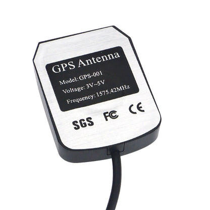 YILIANDUO Car Active GPS Antenna 90 Degree Fakra C Female Magnetic Base 3M RG174 Cable for Dash DVD Head Unit Stereo Navigation