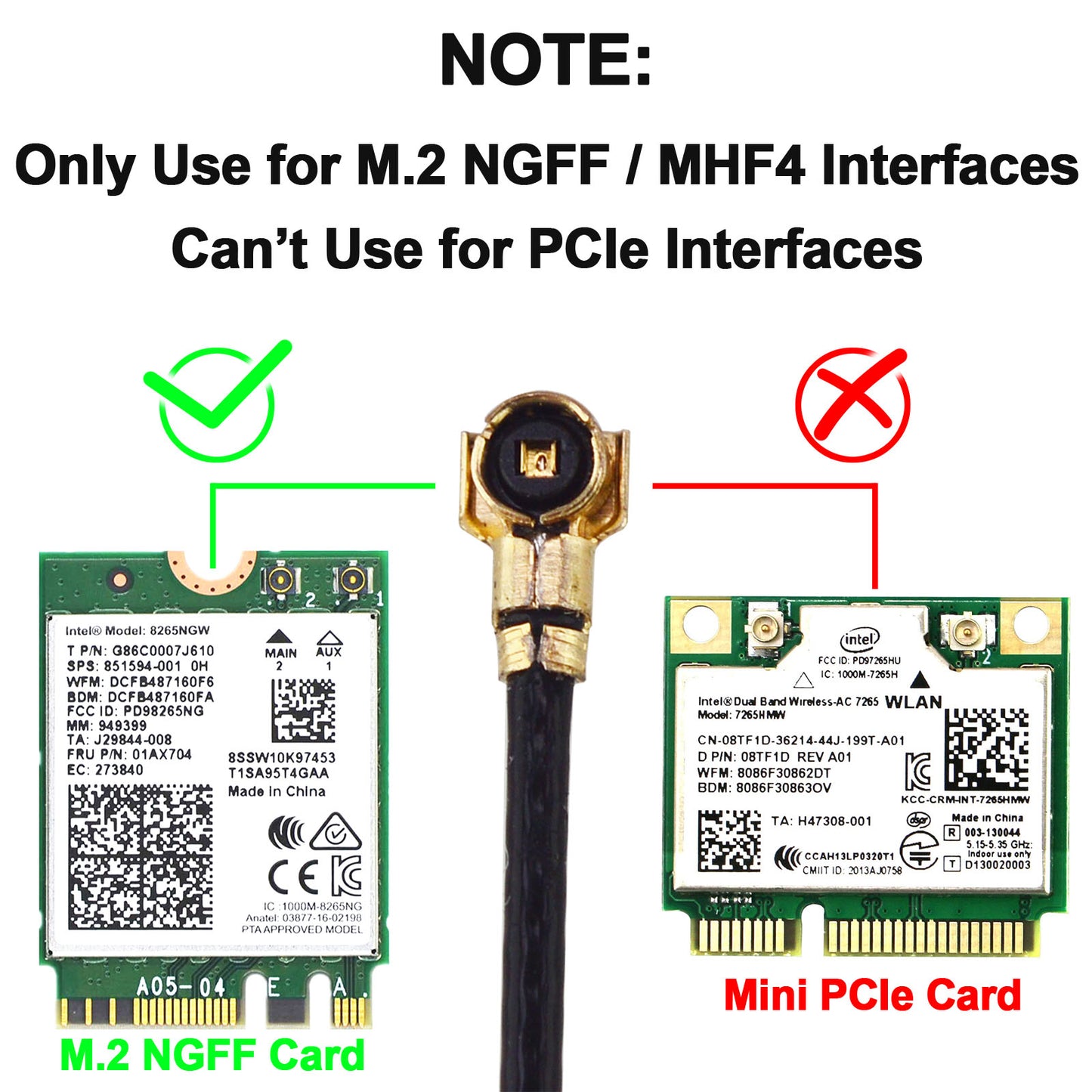 YILIANDUO RP-SMA Female Bulkhead to U.FL IPX MHF4 Mini PCI Antenna Pigtail Cable (2 Pack)