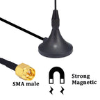 YILIANDUO 10dBi 4G LTE Antenna MIMO SMA Male Antenna with Magnetic Base RG174 3M Cable for WiFi Router Modem Network