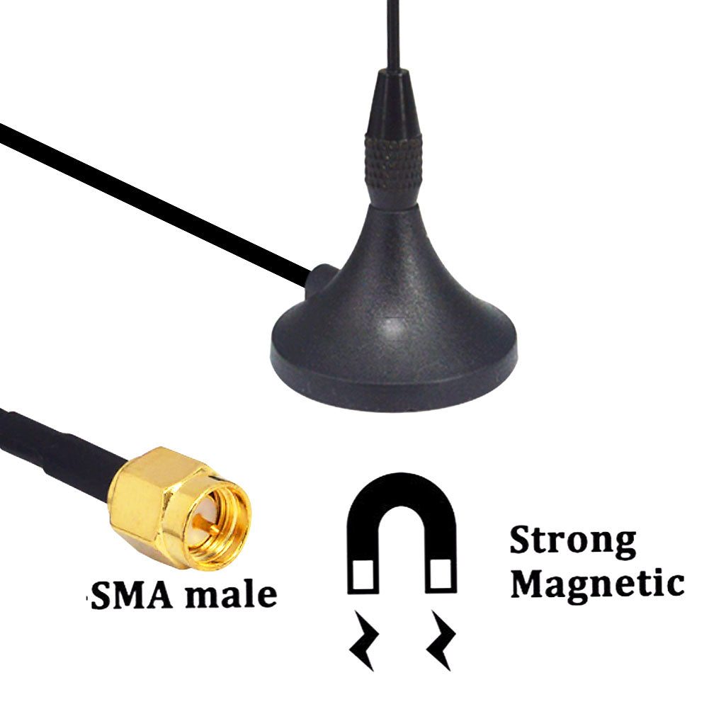 YILIANDUO 10dBi 4G LTE Antenna MIMO SMA Male Antenna with Magnetic Base RG174 3M Cable for WiFi Router Modem Network