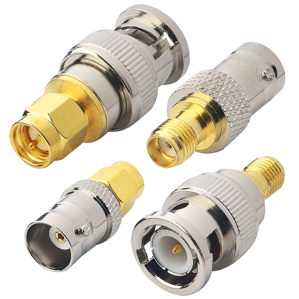 YILIANDUO 4 Pieces SMA to BNC Adapter Kit 50 Ohm RF Coax Connector for Baofeng Antenna, SDR, Handheld Radios, Scanner, Walkie Talkie Coaxial Adapter