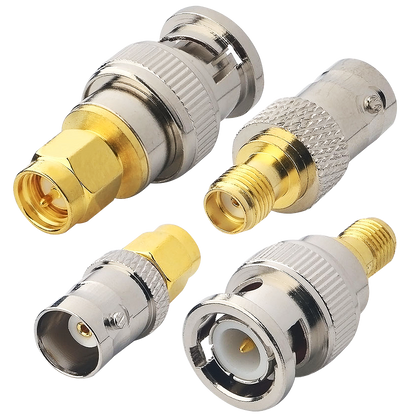 YILIANDUO 4 Pieces SMA to BNC Adapter Kit 50 Ohm RF Coax Connector for Baofeng Antenna, SDR, Handheld Radios, Scanner, Walkie Talkie Coaxial Adapter
