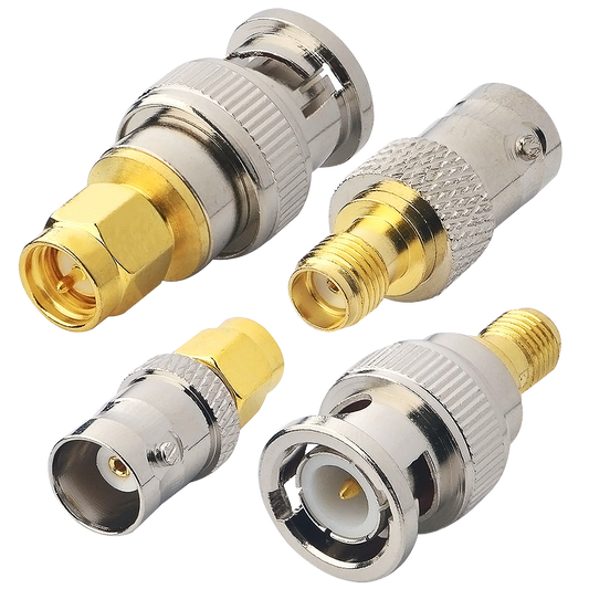 YILIANDUO 4 Pieces SMA to BNC Adapter Kit 50 Ohm RF Coax Connector for Baofeng Antenna, SDR, Handheld Radios, Scanner, Walkie Talkie Coaxial Adapter