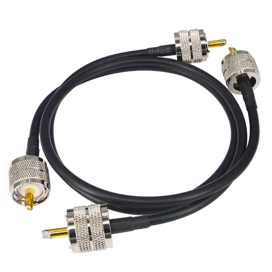 YILIANDUO CB Radio Antenna Cable PL259 UHF Male to Male RG58 Coax Jumper Cable 50CM for CB VHF UHF Ham Radio PMR Wireless LAN Devices SWR Meter Linear Amplifier Dummy Load