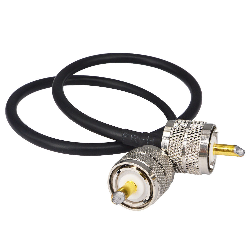 YILIANDUO CB Radio Antenna Cable PL259 UHF Male to Male RG58 Coax Jumper Cable 50CM for CB VHF UHF Ham Radio PMR Wireless LAN Devices SWR Meter Linear Amplifier Dummy Load