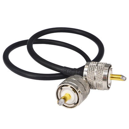 YILIANDUO CB Radio Antenna Cable PL259 UHF Male to Male RG58 Coax Jumper Cable 50CM for CB VHF UHF Ham Radio PMR Wireless LAN Devices SWR Meter Linear Amplifier Dummy Load