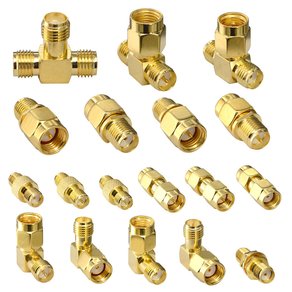 YILIANDUO 18 Type RF Coaxial Adapter Connector kits SMA Male to Female SMA Plug 90 Degree for Fatshark Goggles FPV Race WiFi Antenna Plug Converter
