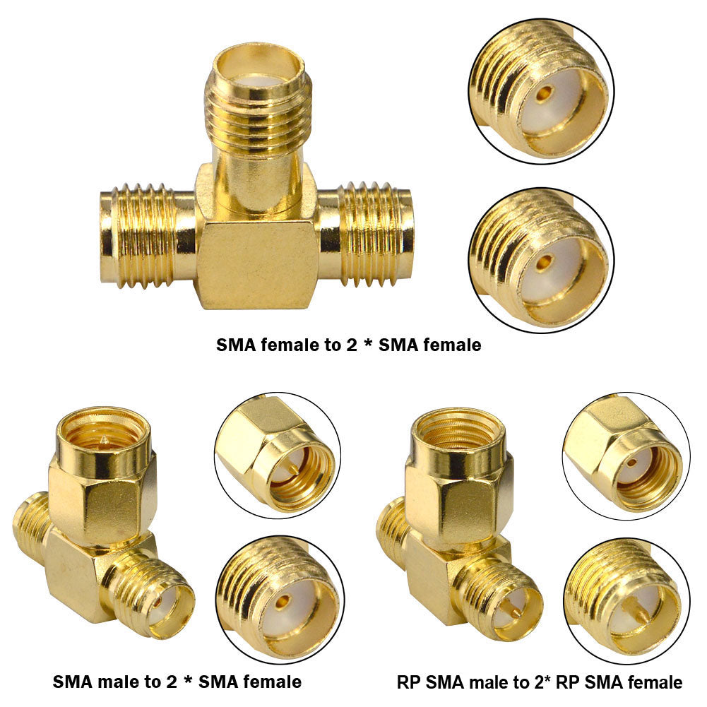 YILIANDUO 18 Type RF Coaxial Adapter Connector kits SMA Male to Female SMA Plug 90 Degree for Fatshark Goggles FPV Race WiFi Antenna Plug Converter