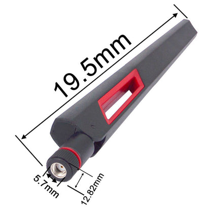 12 dBi Dual Band WiFi Antenna 2.4G 5G 5.8GHz SMA Male/ RP-SMA Male Universal Antenna Amplifier WLAN Router Signal Booster Pack of 2