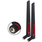12 dBi Dual Band WiFi Antenna 2.4G 5G 5.8GHz SMA Male/ RP-SMA Male Universal Antenna Amplifier WLAN Router Signal Booster Pack of 2
