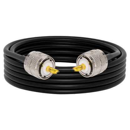 YILIANDUO CB Radio Antenna Cable PL259 UHF Male to Male RG58 Coax Jumper Cable 50CM for CB VHF UHF Ham Radio PMR Wireless LAN Devices SWR Meter Linear Amplifier Dummy Load