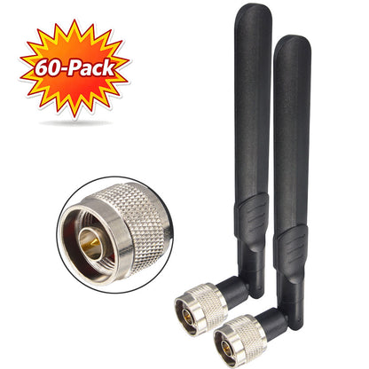 YILIANDUO 12 dbi Dual Band WiFi Antenna 2.4GHz 5G 5.8GHz Aerial N Male, 60-Pack
