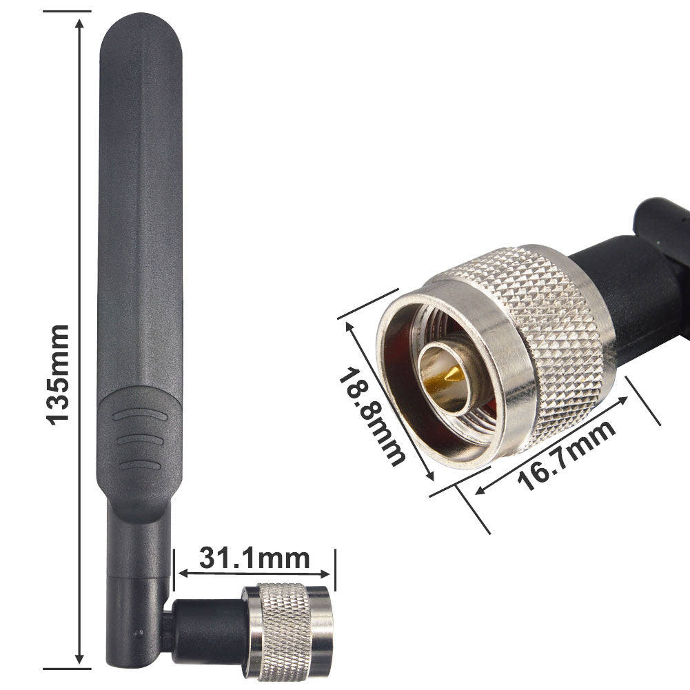 YILIANDUO 12 dbi 2.4G 5G 5.8Ghz Dual Band WiFi Antenna N Male Universal Antenna Amplifier WLAN Router Antenne Connector Booster 2-Pack