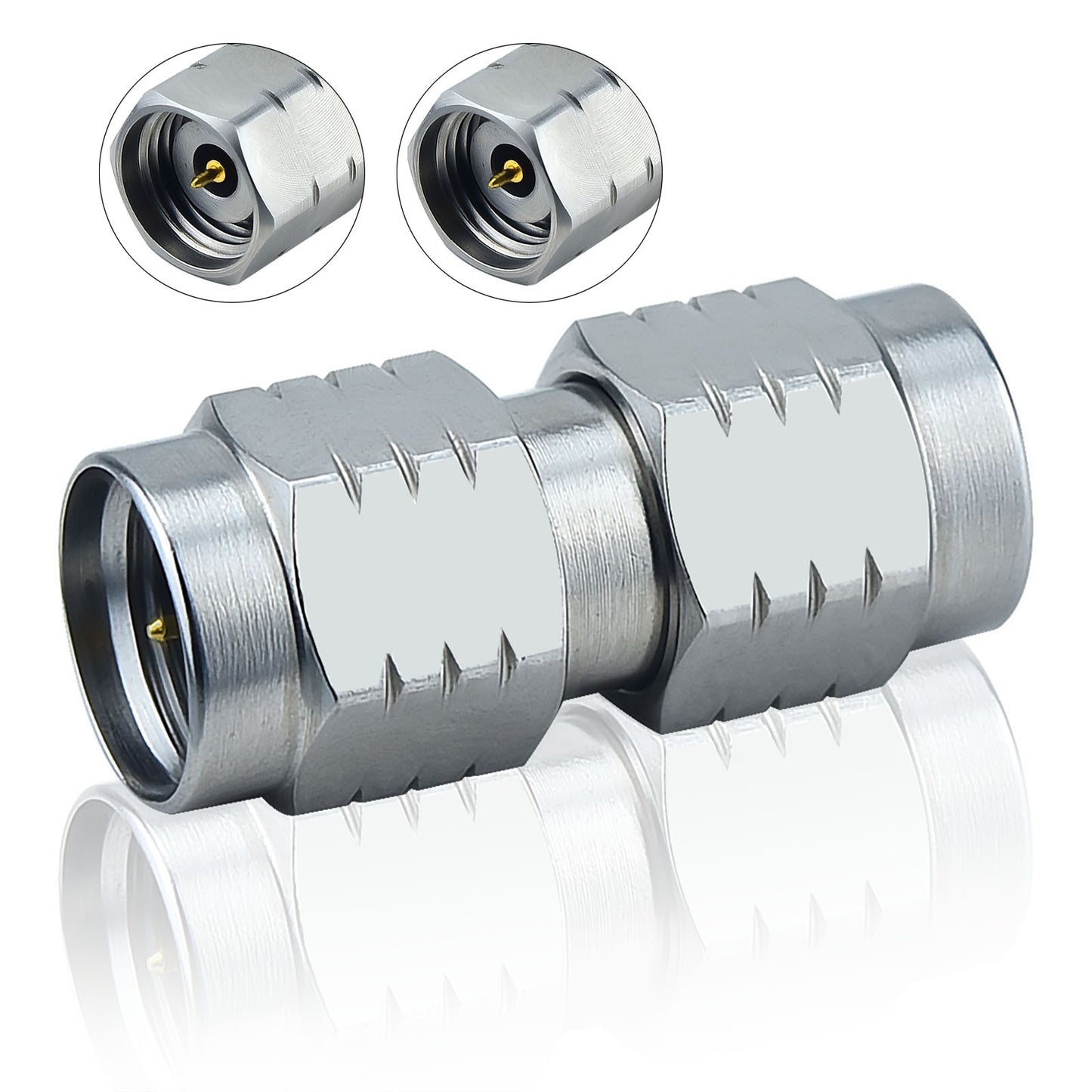YILIANDUO 2.4mm Male Female Precision RF Millimeter Wave Adapter | DC-50GHz 50Ohm Passivated Stainless Steel High Frequency Test Connector