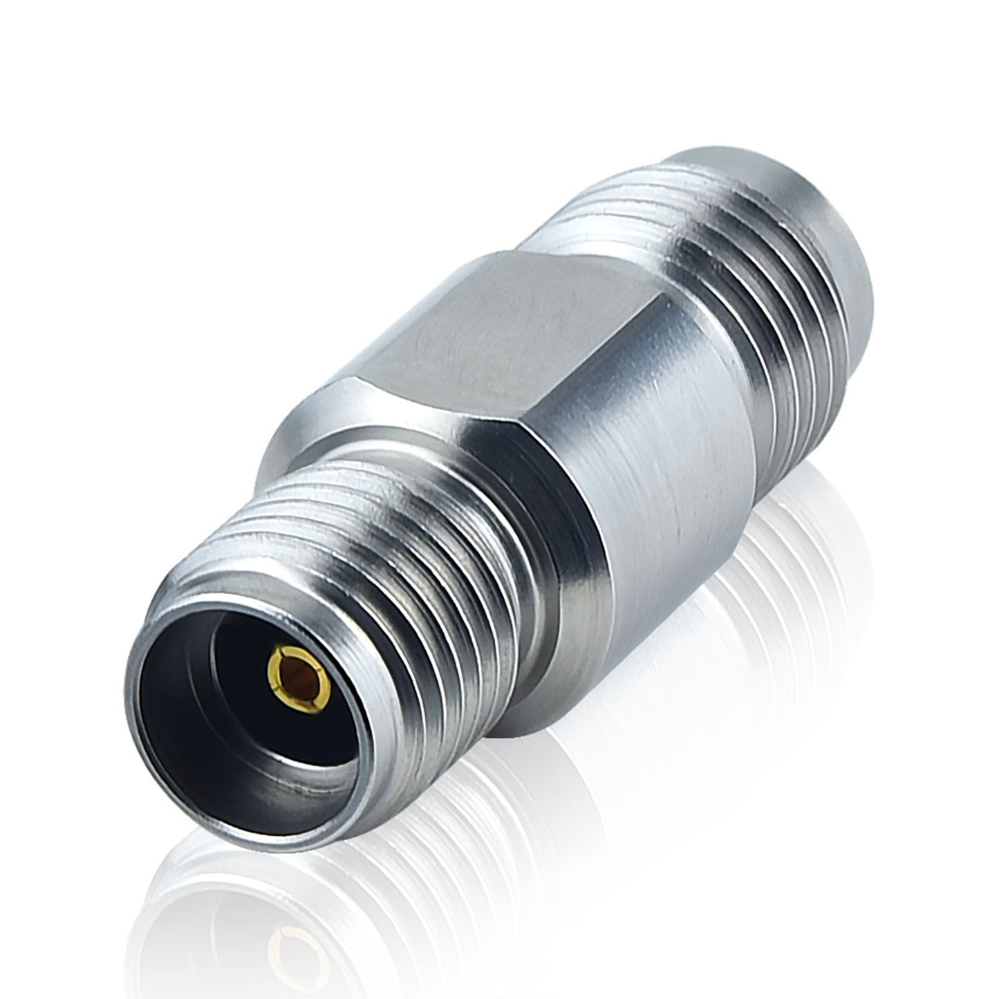 YILIANDUO 2.4mm to 3.5mm Male Female Precision Cross-Series RF Adapter | DC-34GHz Rated, Max DC-50GHz 50Ω Passivated Stainless Steel Millimeter Wave Test Connector