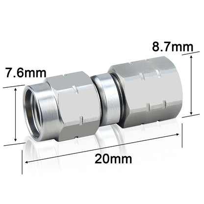 YILIANDUO 2.4mm to 3.5mm Male Female Precision Cross-Series RF Adapter | DC-34GHz Rated, Max DC-50GHz 50Ω Passivated Stainless Steel Millimeter Wave Test Connector