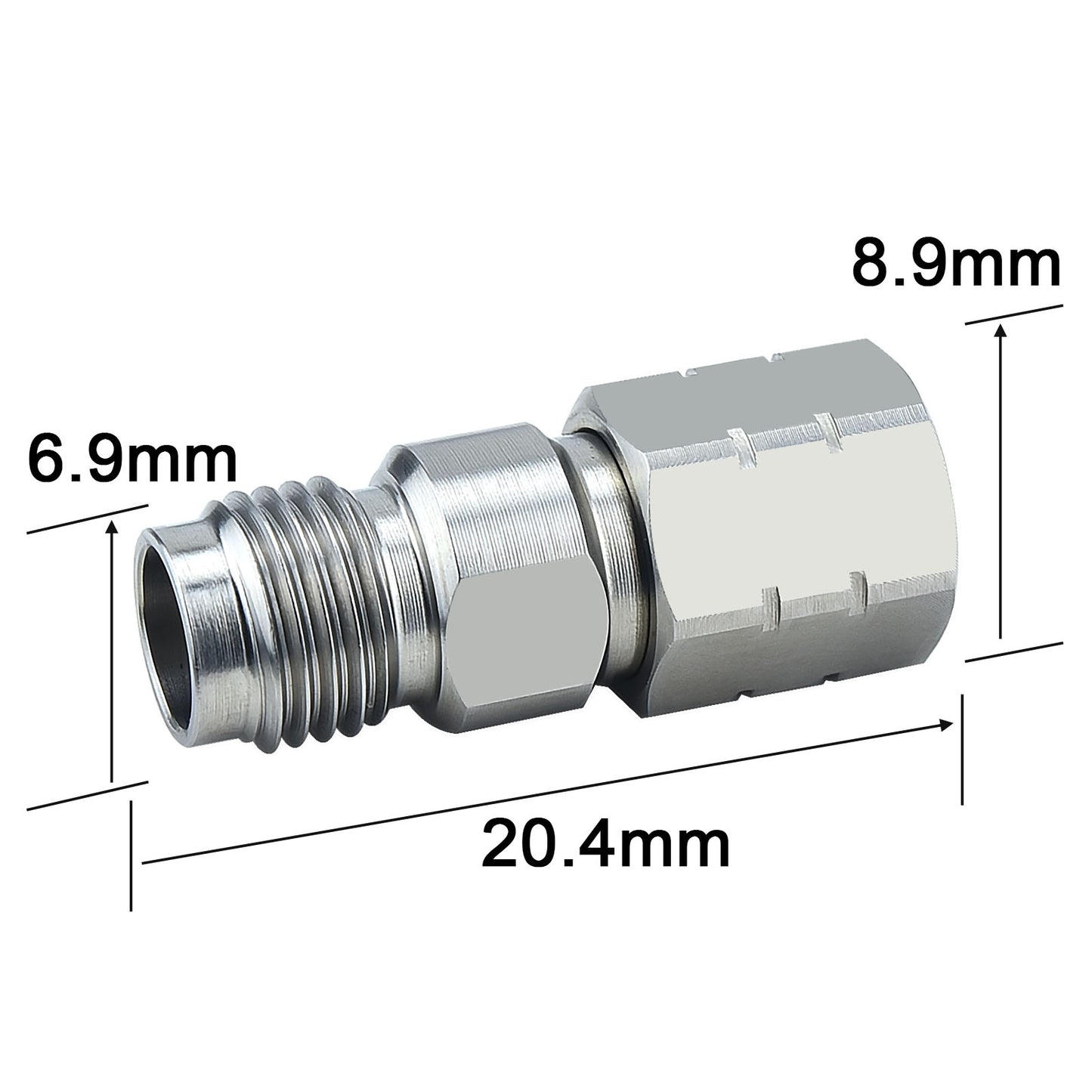 YILIANDUO 2.4mm Male Female Precision RF Millimeter Wave Adapter | DC-50GHz 50Ohm Passivated Stainless Steel High Frequency Test Connector