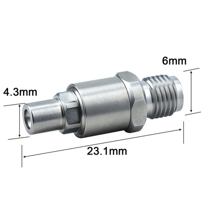 YILIANDUO 2.92mm  to SSMP Male Female Cross-Series Precision RF Adapter | DC-40GHz 50Ω Passivated Stainless Steel Ultra-Miniature SMPM Millimeter Wave Test Connector