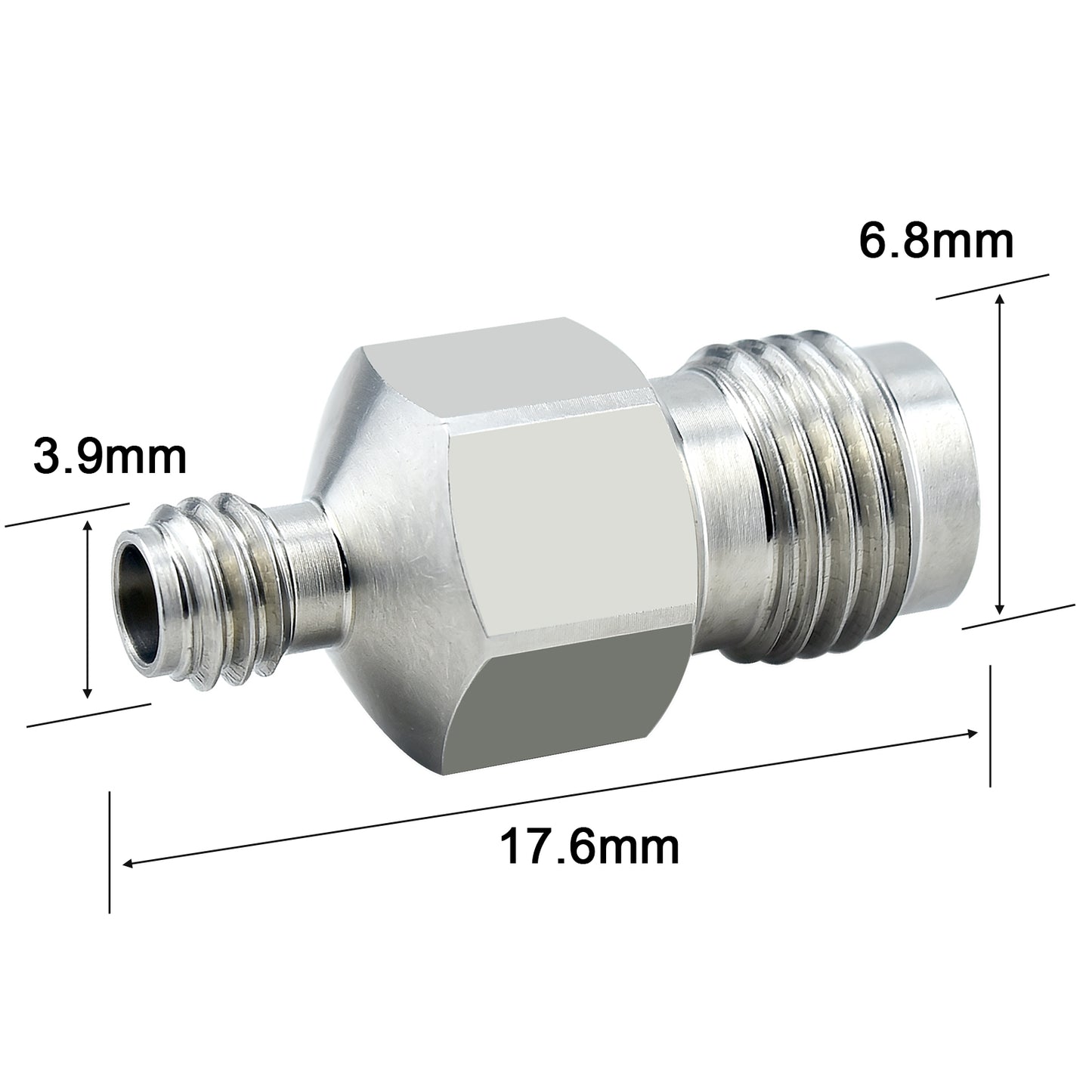 YILIANDUO 1.0mm  to 1.85mm Male Female Precision Cross-Series RF Adapter | DC-67GHz 50Ω Passivated Stainless Steel Ultra-High Frequency Millimeter Test Connector, 1.85mm Mechanically Compatible with 2.4mm Connectors