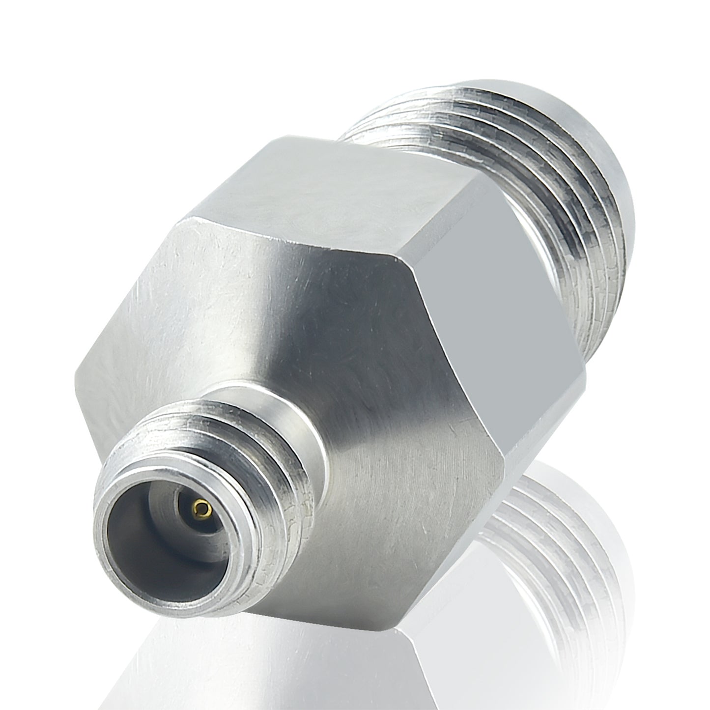 YILIANDUO 1.0mm  to 1.85mm Male Female Precision Cross-Series RF Adapter | DC-67GHz 50Ω Passivated Stainless Steel Ultra-High Frequency Millimeter Test Connector, 1.85mm Mechanically Compatible with 2.4mm Connectors