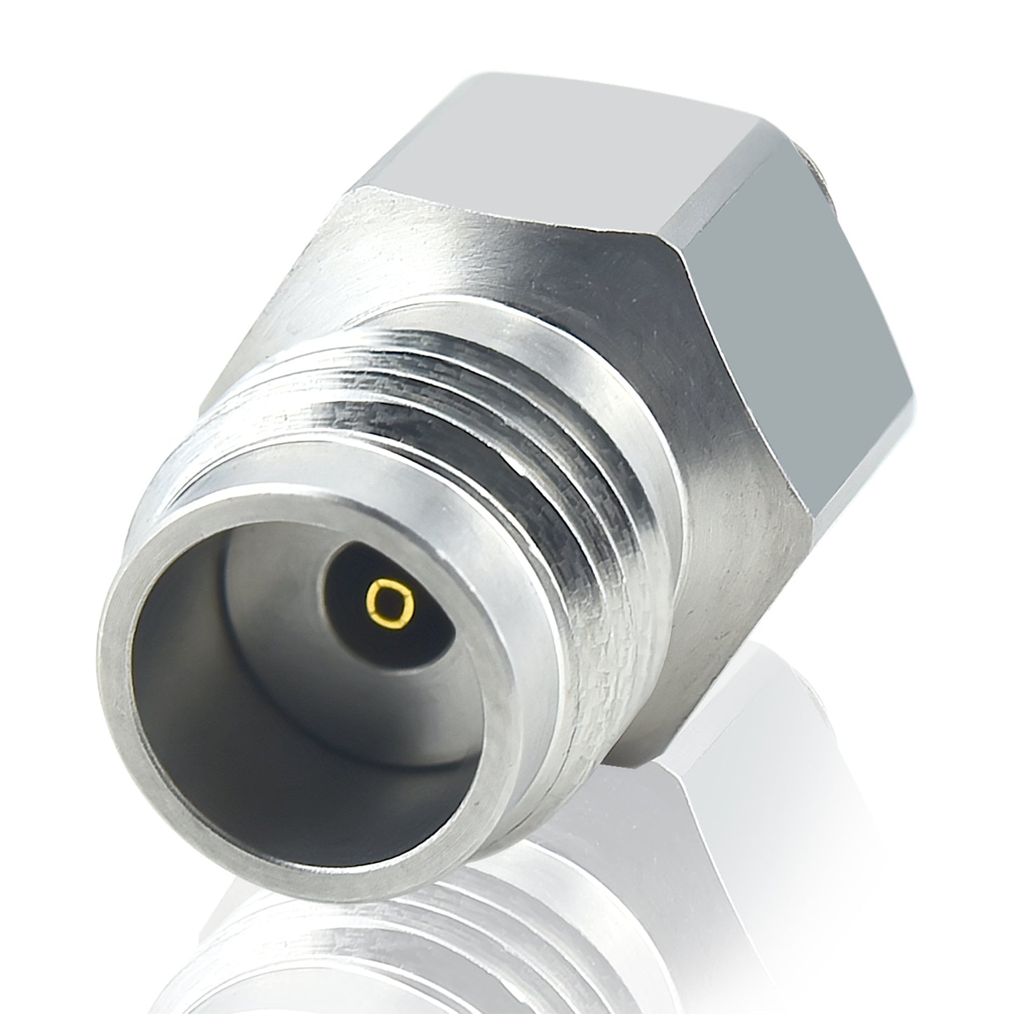 YILIANDUO 1.0mm  to 1.85mm Male Female Precision Cross-Series RF Adapter | DC-67GHz 50Ω Passivated Stainless Steel Ultra-High Frequency Millimeter Test Connector, 1.85mm Mechanically Compatible with 2.4mm Connectors