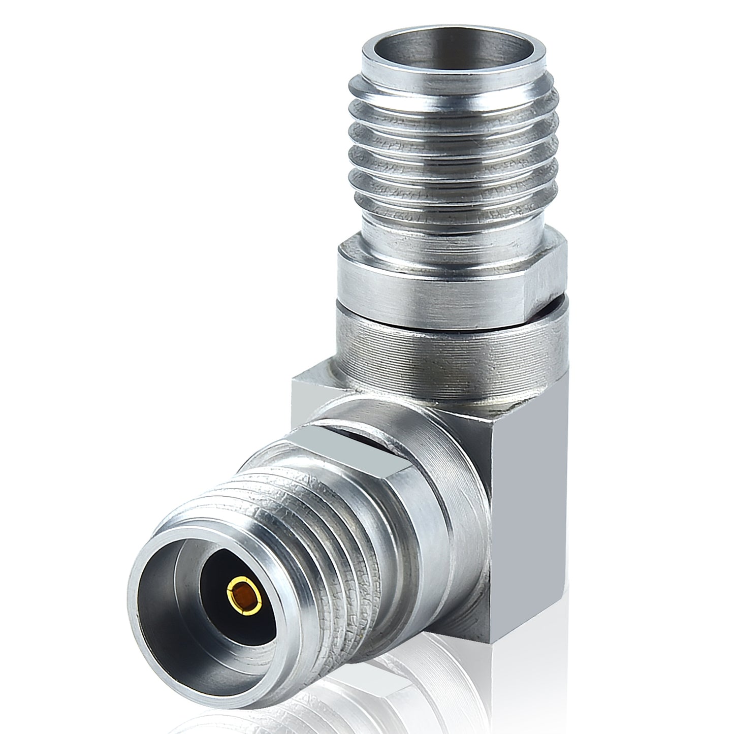 YILIANDUO 2.92mm(K-Type) Right Angle Male Female Precision RF Adapter | DC-40GHz 50Ω Passivated Stainless Steel 90 Degree Bend, Mechanically Intermateable with SMA & 3.5mm Connectors