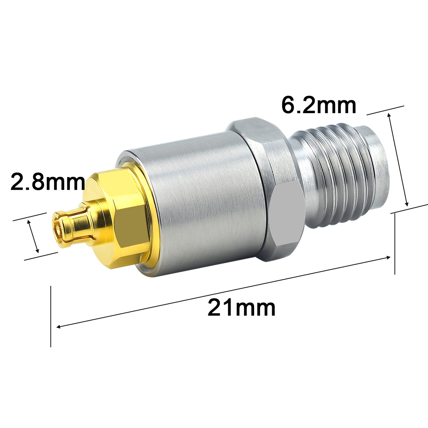 YILIANDUO 2.92mm  to SSMP Male Female Cross-Series Precision RF Adapter | DC-40GHz 50Ω Passivated Stainless Steel Ultra-Miniature SMPM Millimeter Wave Test Connector