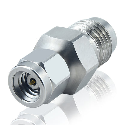 YILIANDUO 1.0mm  to 1.85mm Male Female Precision Cross-Series RF Adapter | DC-67GHz 50Ω Passivated Stainless Steel Ultra-High Frequency Millimeter Test Connector, 1.85mm Mechanically Compatible with 2.4mm Connectors