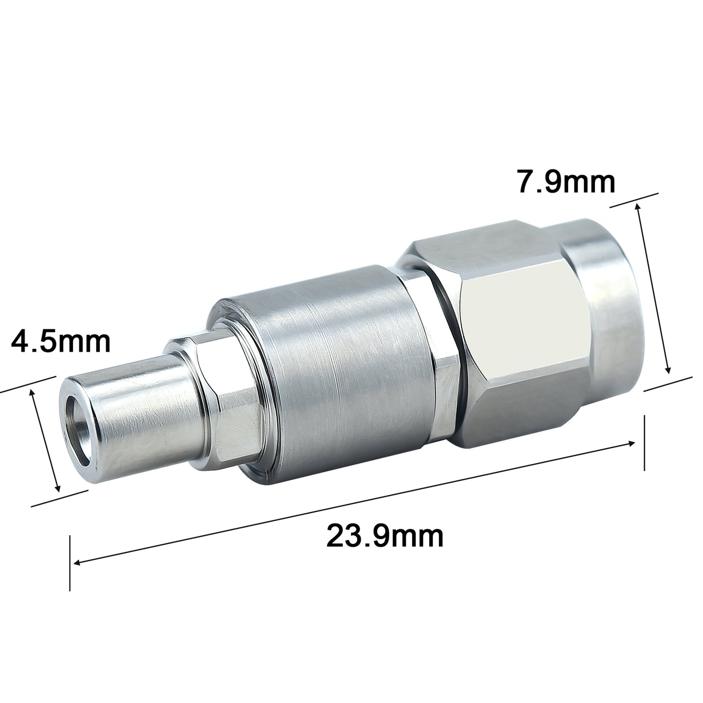 YILIANDUO 2.92mm  to SSMP Male Female Cross-Series Precision RF Adapter | DC-40GHz 50Ω Passivated Stainless Steel Ultra-Miniature SMPM Millimeter Wave Test Connector