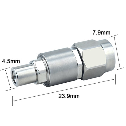 YILIANDUO 2.92mm  to SSMP Male Female Cross-Series Precision RF Adapter | DC-40GHz 50Ω Passivated Stainless Steel Ultra-Miniature SMPM Millimeter Wave Test Connector