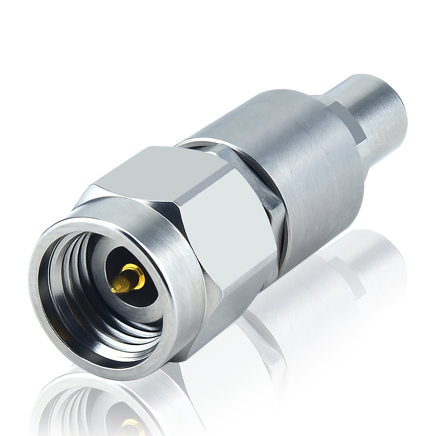 YILIANDUO 2.92mm  to SSMP Male Female Cross-Series Precision RF Adapter | DC-40GHz 50Ω Passivated Stainless Steel Ultra-Miniature SMPM Millimeter Wave Test Connector
