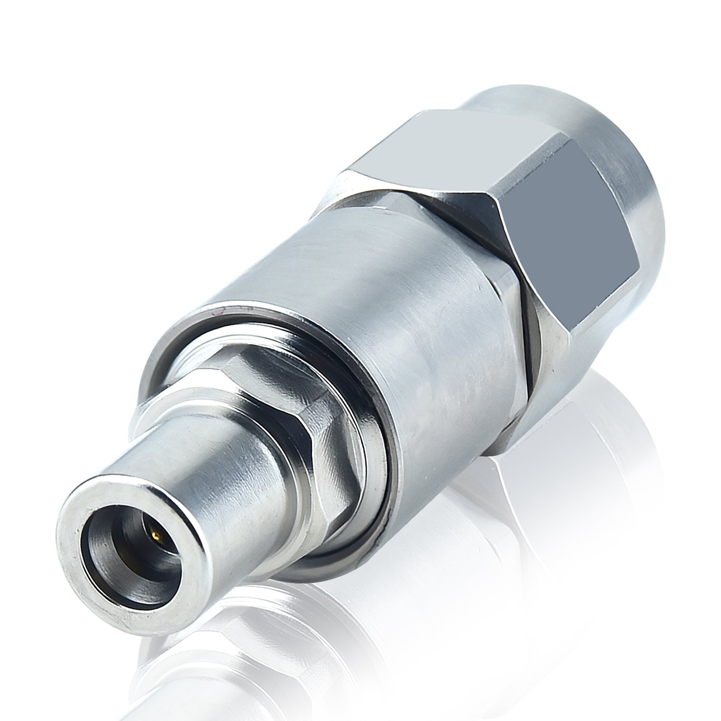 YILIANDUO 2.92mm  to SSMP Male Female Cross-Series Precision RF Adapter | DC-40GHz 50Ω Passivated Stainless Steel Ultra-Miniature SMPM Millimeter Wave Test Connector