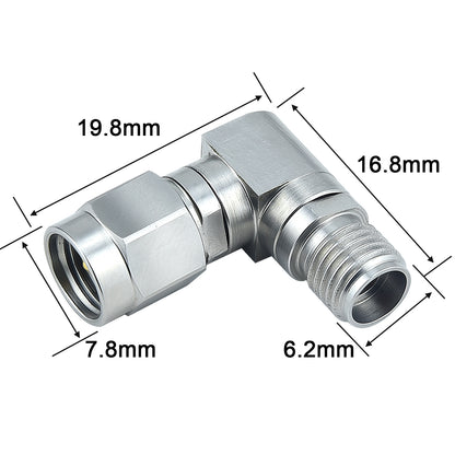 YILIANDUO 2.92mm(K-Type) Right Angle Male Female Precision RF Adapter | DC-40GHz 50Ω Passivated Stainless Steel 90 Degree Bend, Mechanically Intermateable with SMA & 3.5mm Connectors