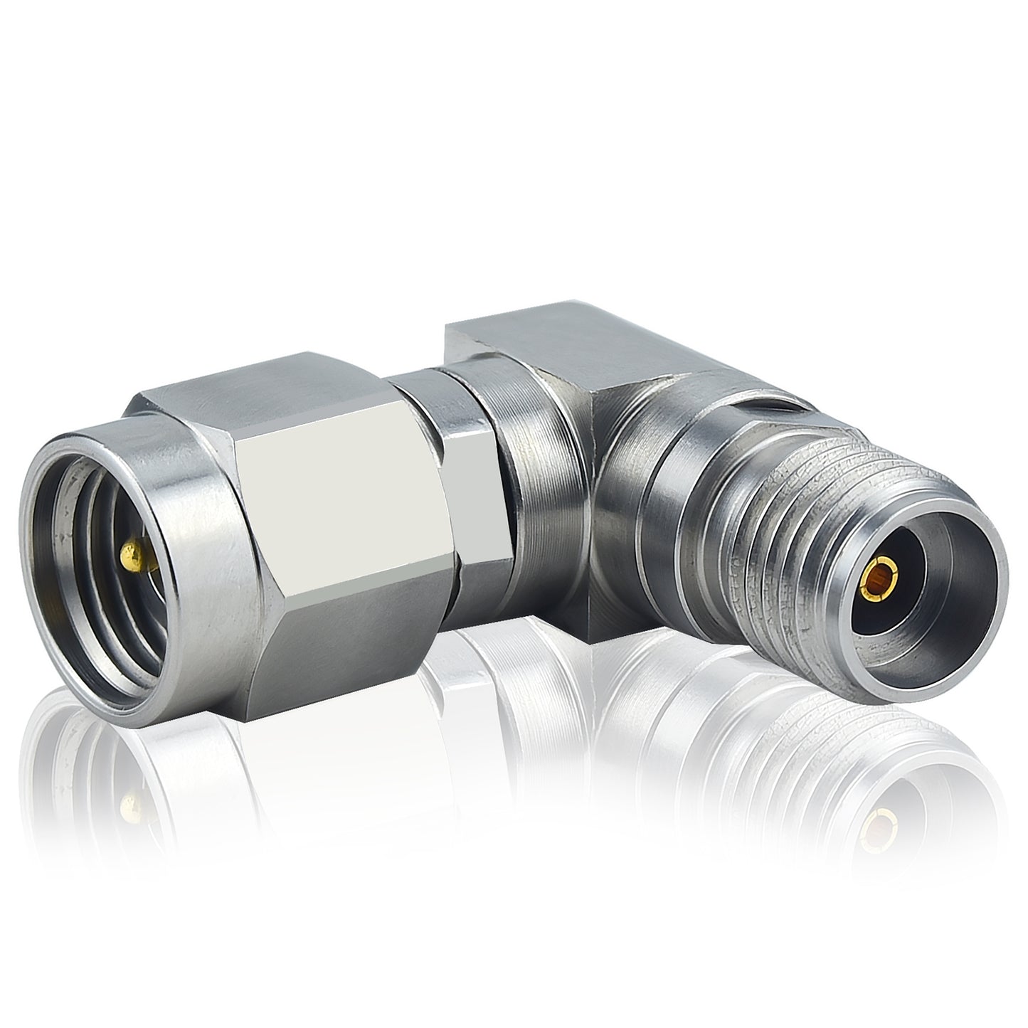 YILIANDUO 2.92mm(K-Type) Right Angle Male Female Precision RF Adapter | DC-40GHz 50Ω Passivated Stainless Steel 90 Degree Bend, Mechanically Intermateable with SMA & 3.5mm Connectors