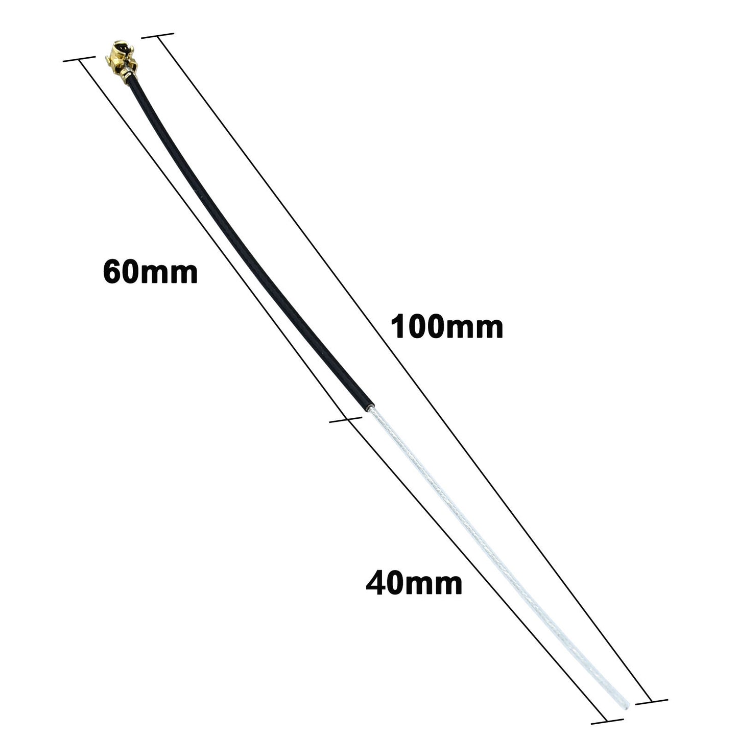 YILIANDUO 3dbi 1090MHz WiFi Antenna IPX Antenna Ufl IPX Connector Brass Inner Aerial 10CM Length 1.13 Cable 5-Pack