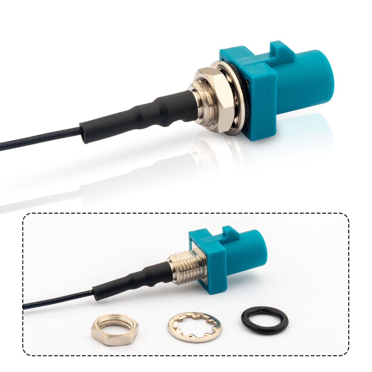 YILIANDUO Fakra to IPX Cable Fakra Z Male to IPX U.FL Plug 20CM 50 Ohm DC-6GHz RoHS Compliant for Car GPS Bluetooth Wi-Fi 2-Pack